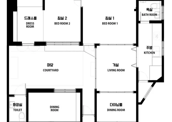 Apartamento 앙니드 공이안 관광지 가까운 평지 독채 한옥 스테이korea Hanok